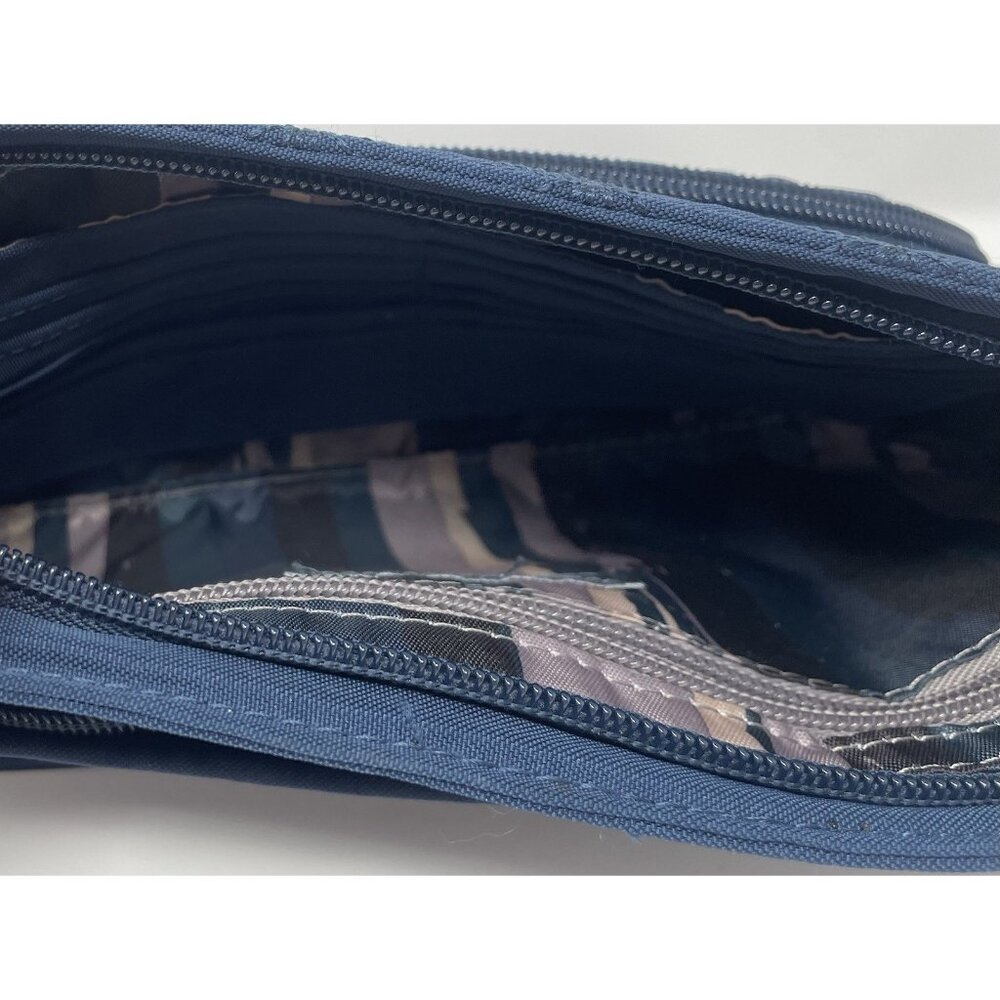 Lug Blue Nylon Lightweight Crossbody Purse Diamond Quilted Small - Picture 4 of 8